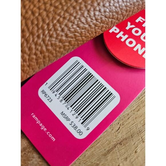 Brown Floral Embroidered Zip Around Full Size Wallet NWT - Picture 3 of 5